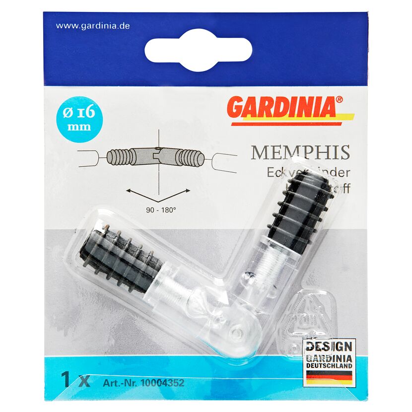 Gardina Memphis Eckverbinder transparent in Verpackung