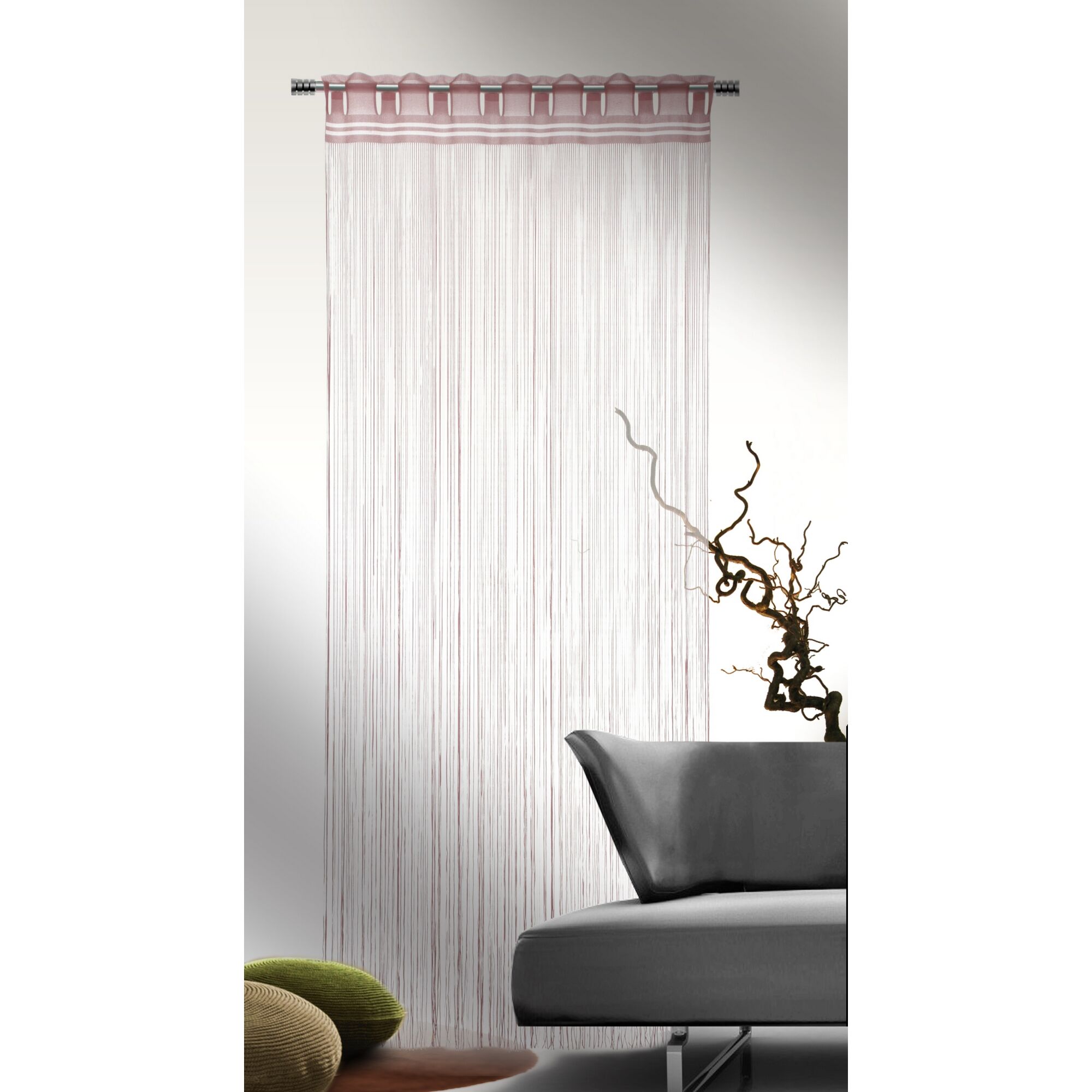 Fadenvorhang in Taupe