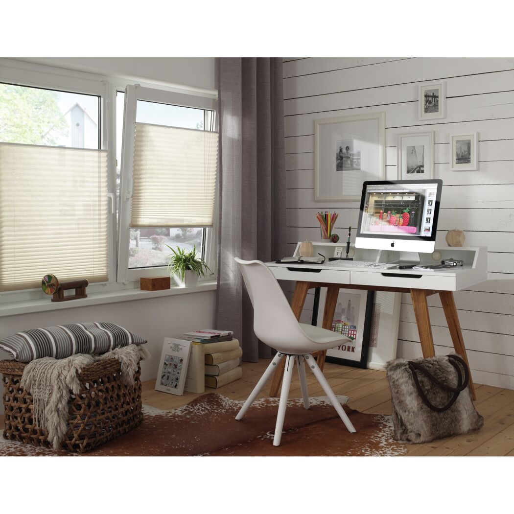 EasyFix Plissee elfenbein 70 x 130 cm