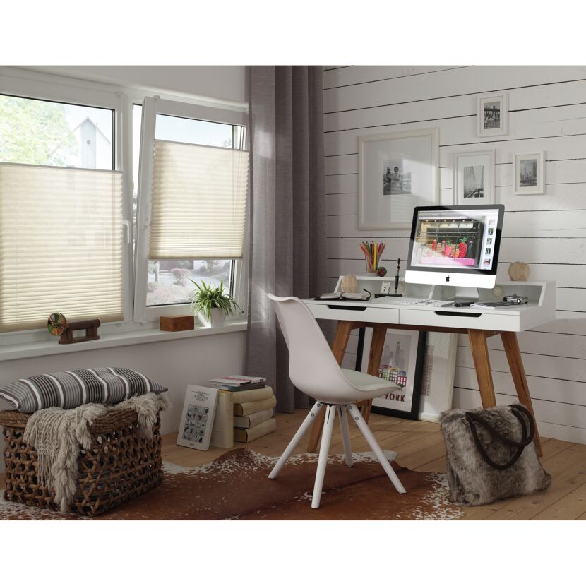 EasyFix Plissee elfenbein 45 x 130 cm