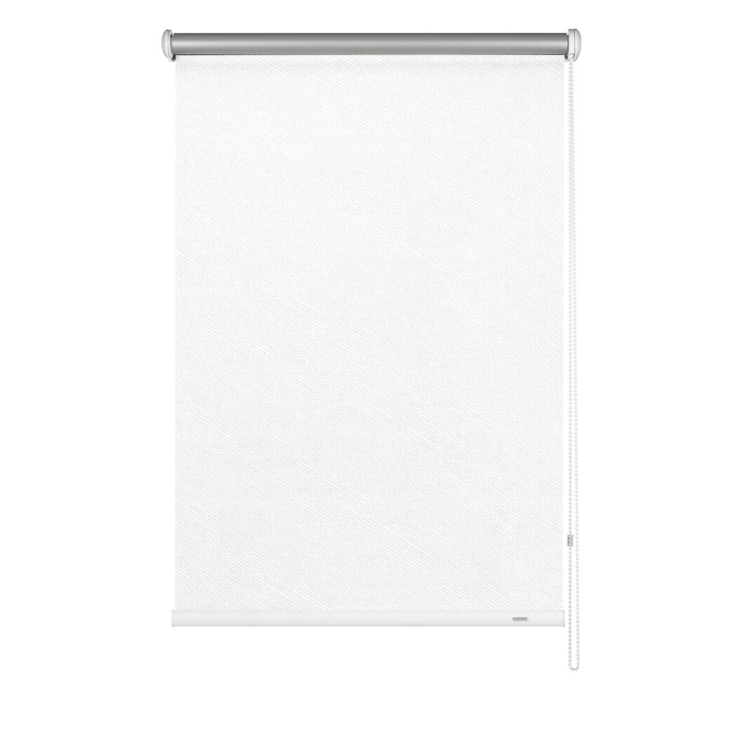 Weißes Rollo mit Zugband