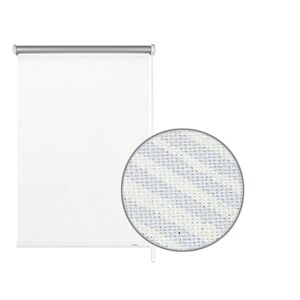 Seitenzug-Rollo 'Thermo energiesparend' Streifen weiß 202 x 180 cm