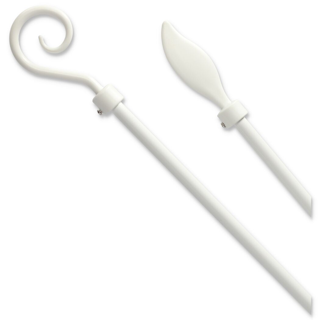 Stilgarnitur 'Kringel' weiß 120-240 cm