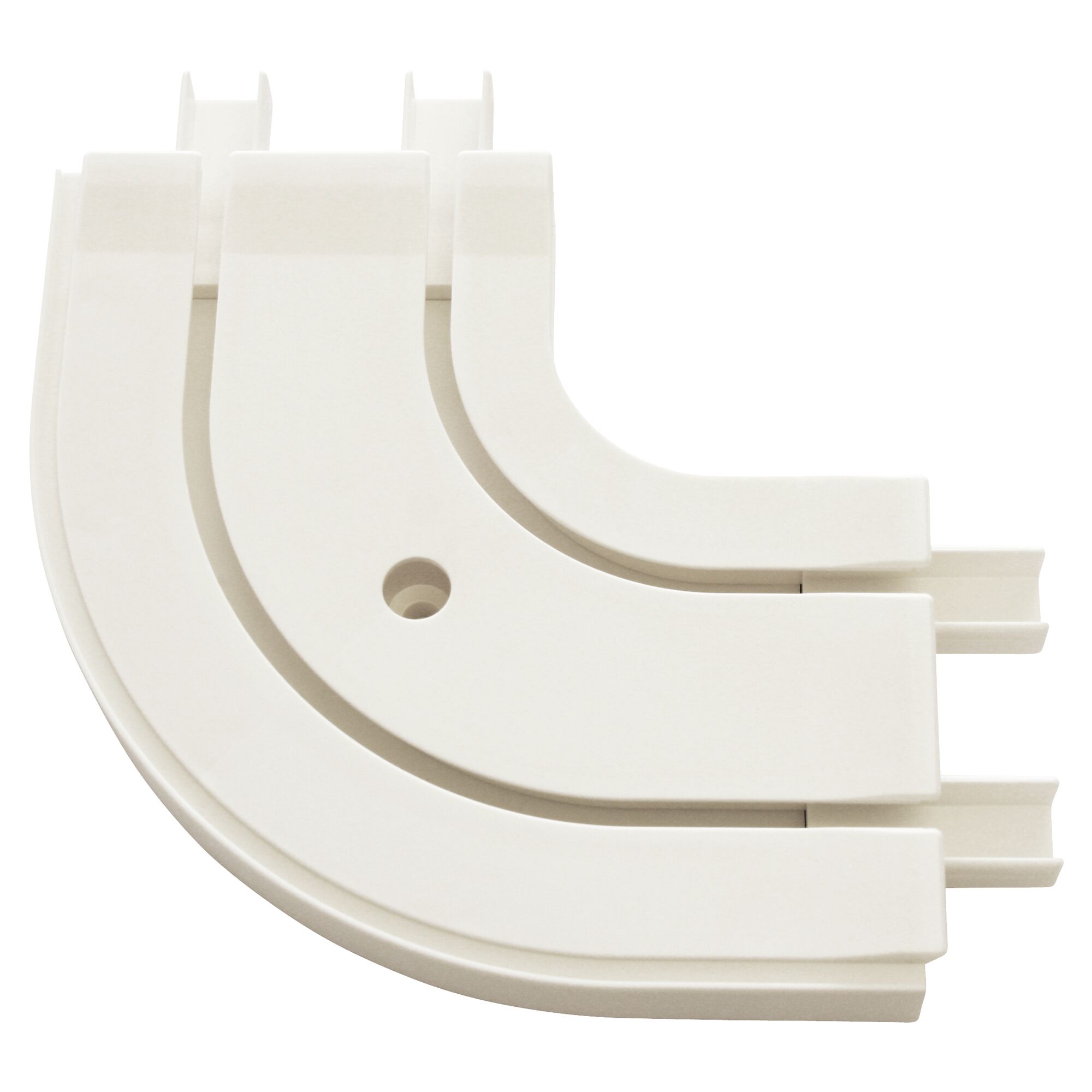 Weißer Kabelkanal, 90 Grad Winkelstück