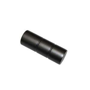 Endknopf für Gardinenstange 'Sol' zylinderförmig Ø 16 mm schwarz/nickel, 2er-Pack