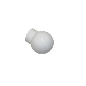 Endknopf für Gardinenstange 'Sol' kugelförmig Ø 16 mm weiß, 2er-Pack