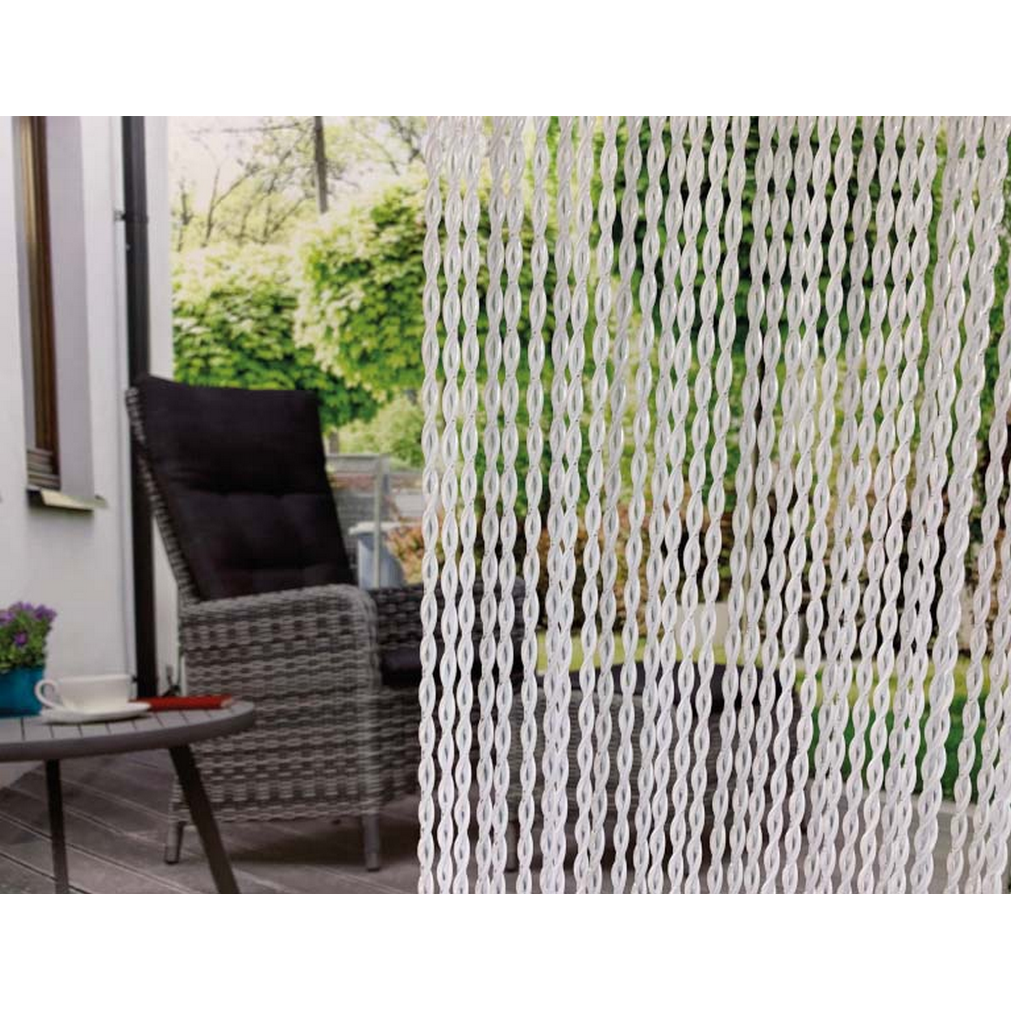Türvorhang 'Piemonte' tarnsparent/weiß 90 x 210 cm + product picture