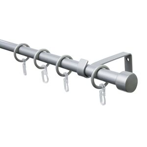 Gardinenstangen-Set 'Cap' edelstahlfarben 130-240 cm