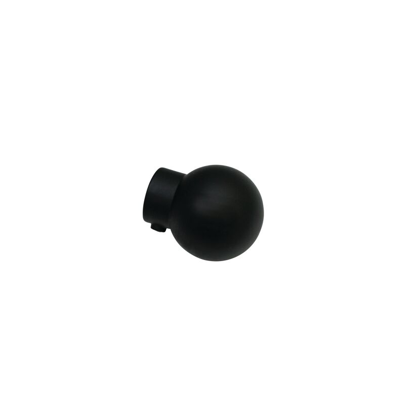 Gardinenstangen-Set mit Kugel-Endung schwarz 125-240 cm