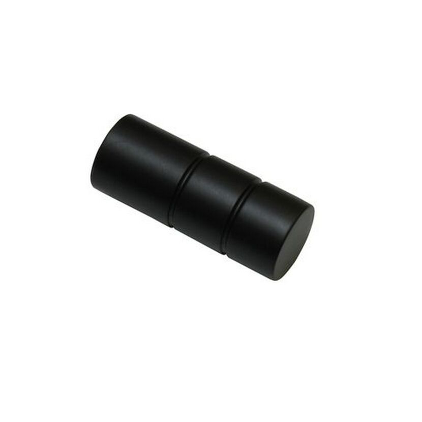 Gardinenstangen-Set mit Zylinder-Endung schwarz 125-240 cm