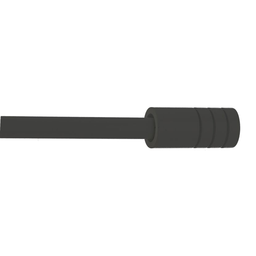 Gardinenstangen-Set mit Zylinder-Endung schwarz 125-240 cm