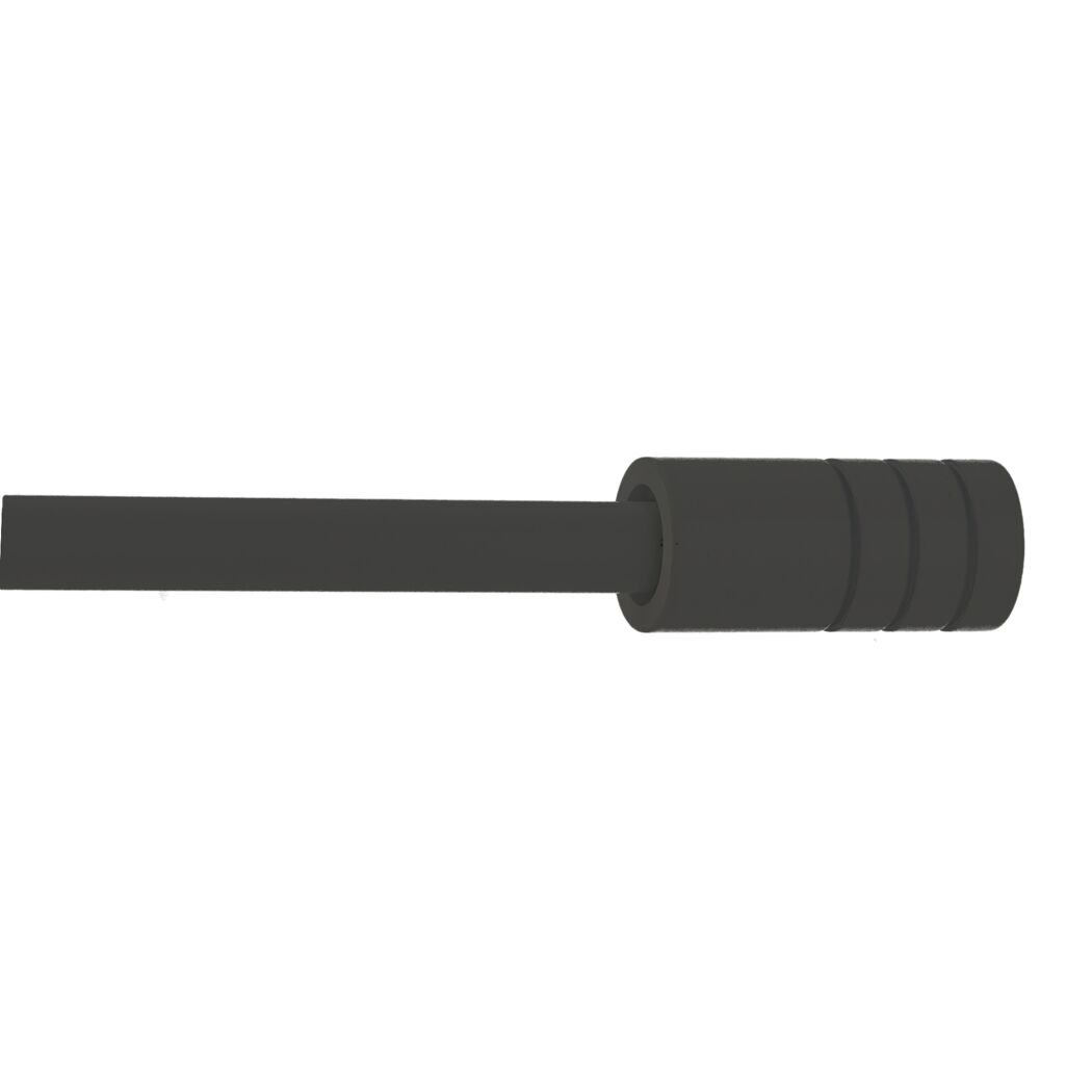Gardinenstangen-Set mit Zylinder-Endung schwarz 125-240 cm