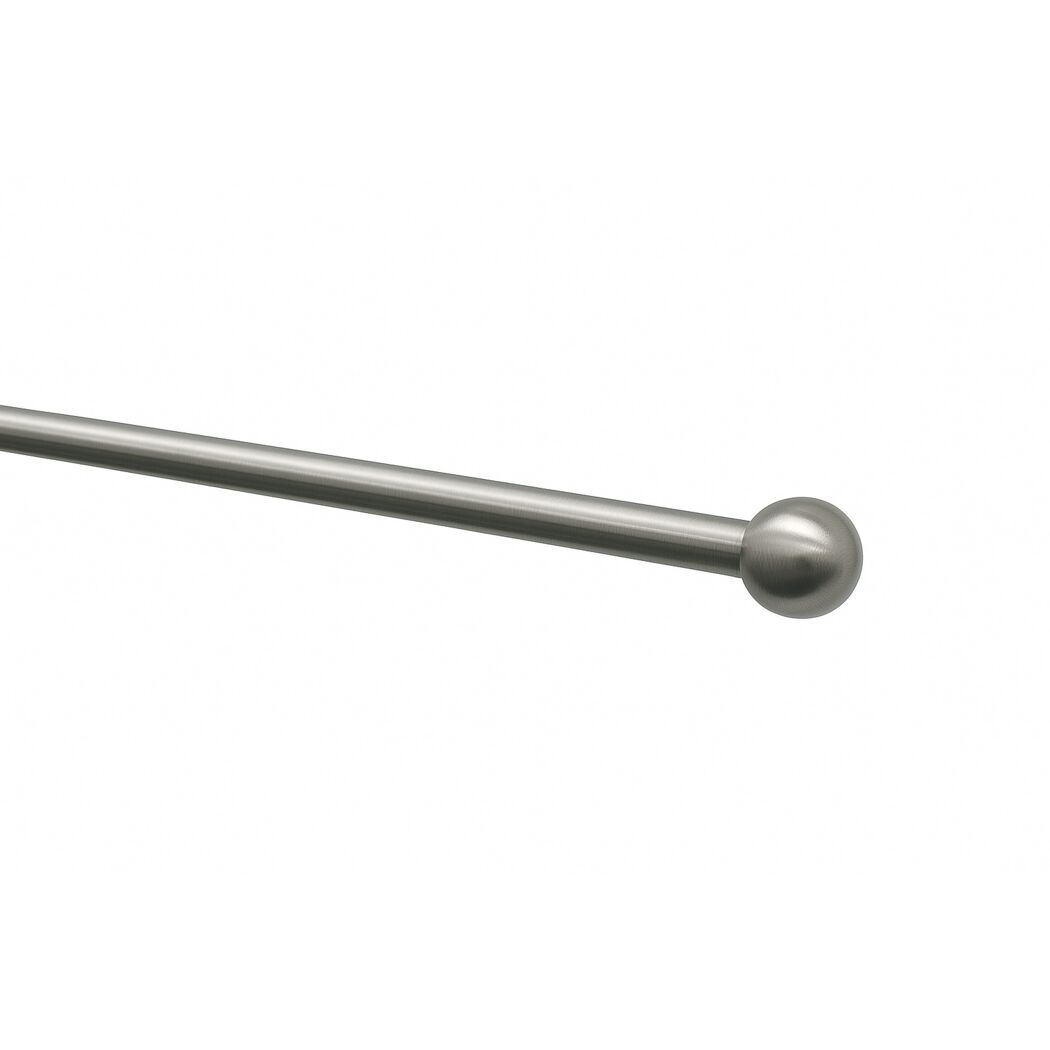 Gardinenstangen-Set mit Kugel-Endung silberfarben 125-240 cm