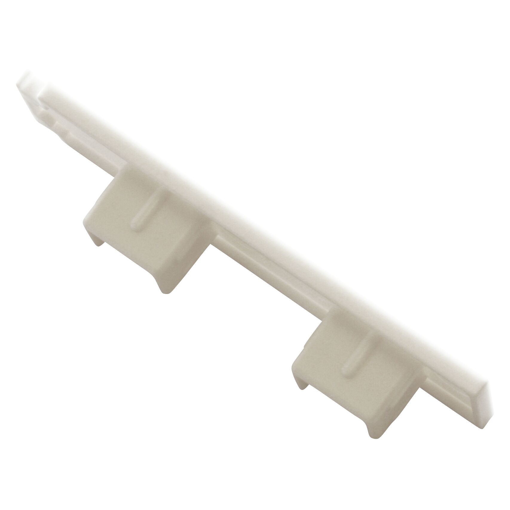 Weißes Endstück für Gardinenschiene
