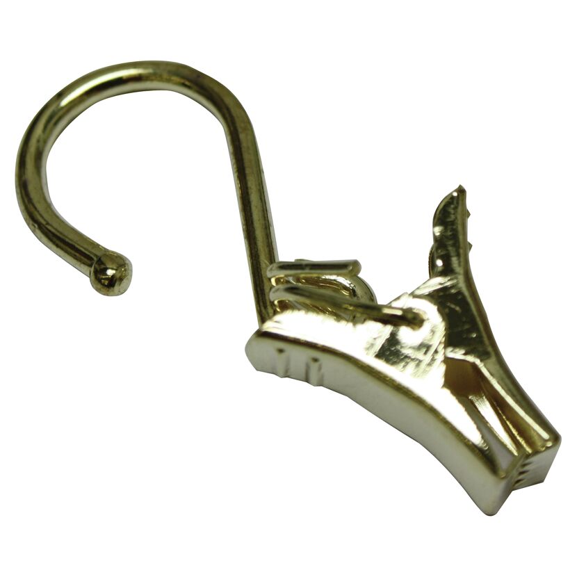 Goldene Seilklammer mit Haken