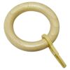 Holzring mit Haken für Gardinenstangen.