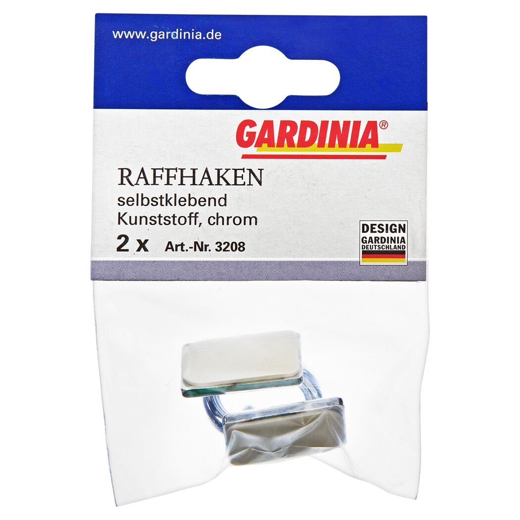 Gardina Raffhaken selbstklebend Kunststoff chrom Verpackung