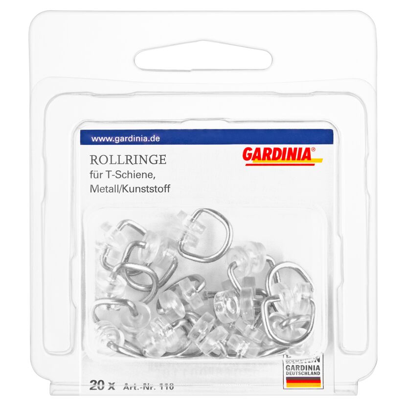 Gardina Rollringe für T-Schiene, Metall/Kunststoff, 20 Stück