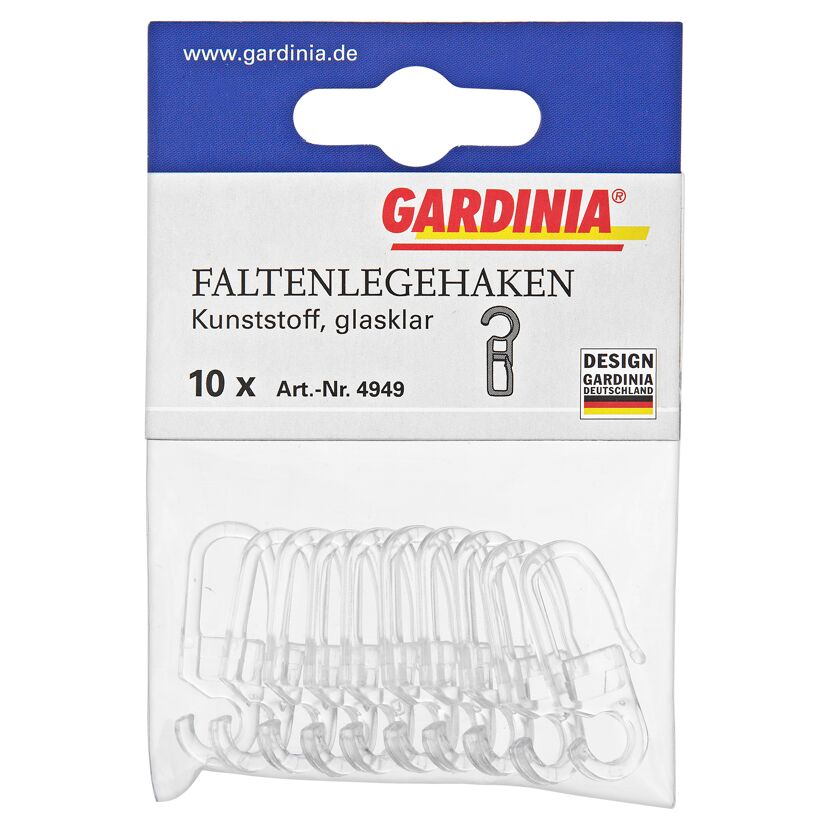 Gardina Faltenlegehaken aus Kunststoff, glasklar