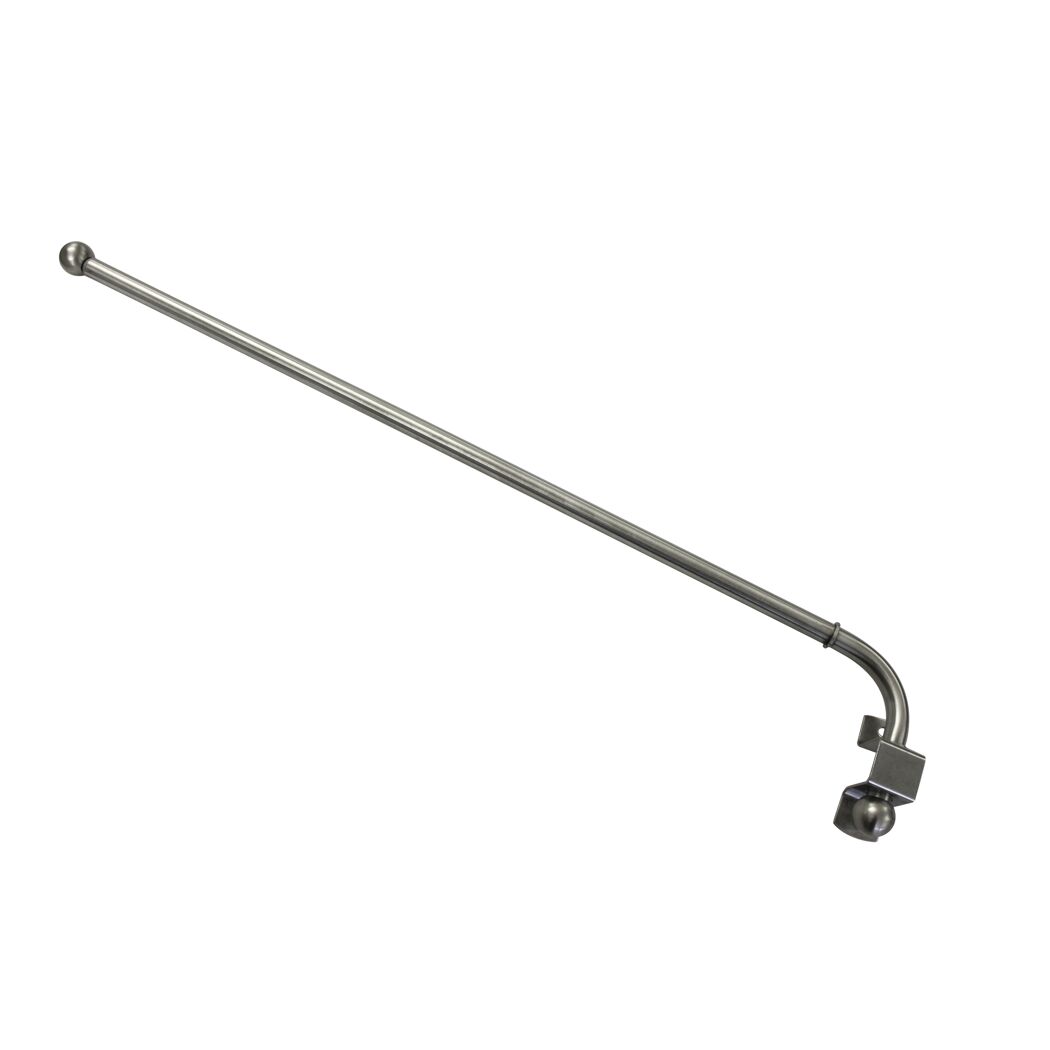 Metallstange mit Kugelkopf, abgewinkelt.