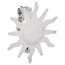 Dekoklammer "Sun" Metall verchromt silbern