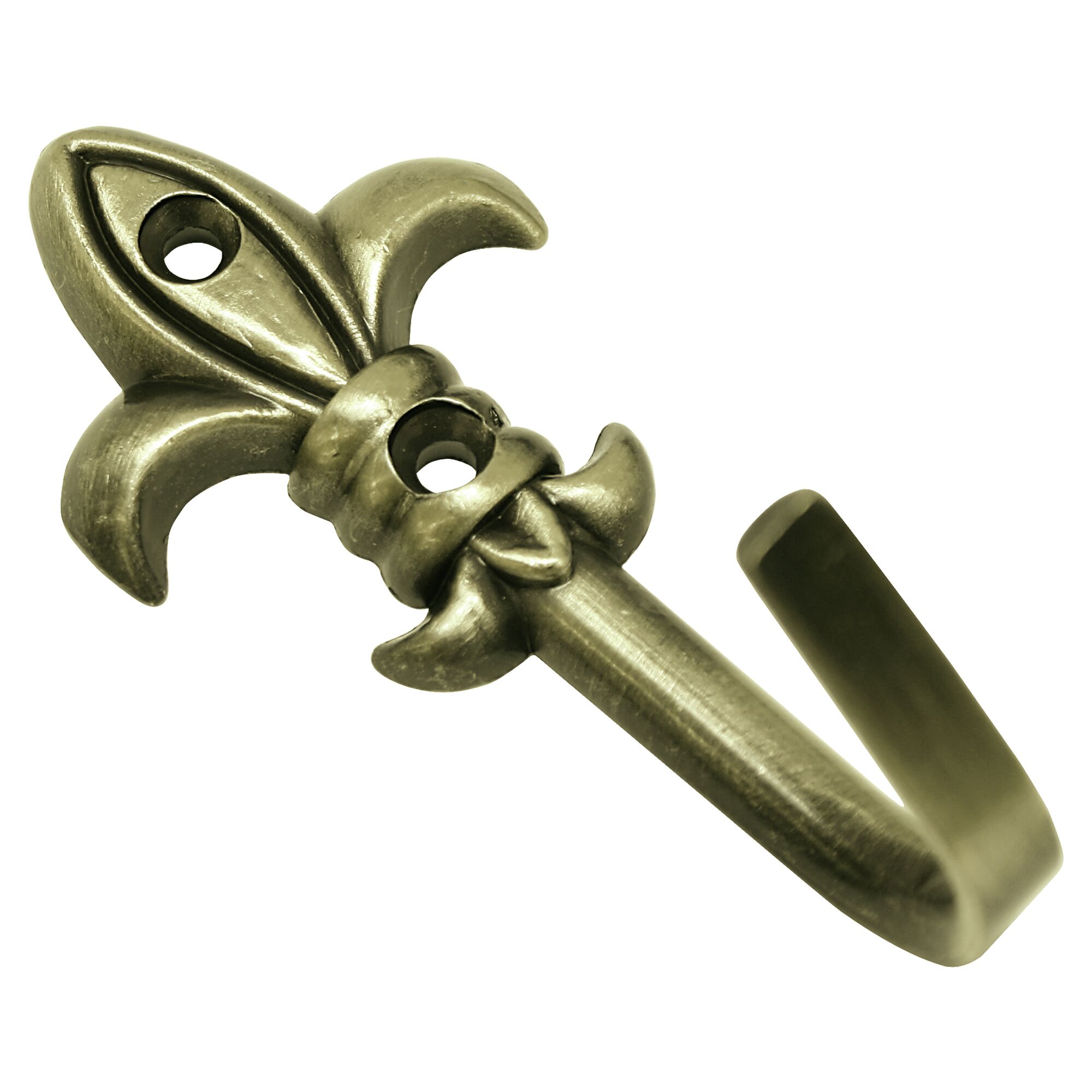 Messingfarbener Zierhaken in Lilienform