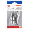 Gardina Chicago Endknopf Spitze, 2 Stück, Metall Edelstahl-Optik.