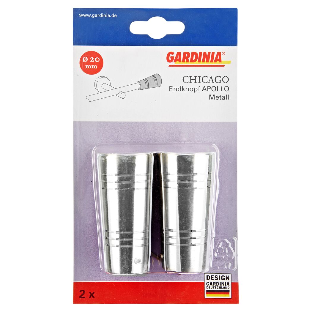 Gardina Chicago Apollo Endknopf Metall 2er Pack