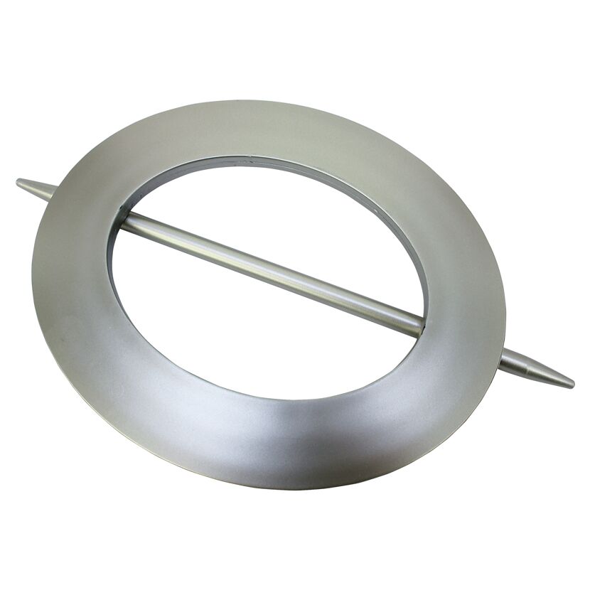 Ovaler Dekoring in Silber-Matt