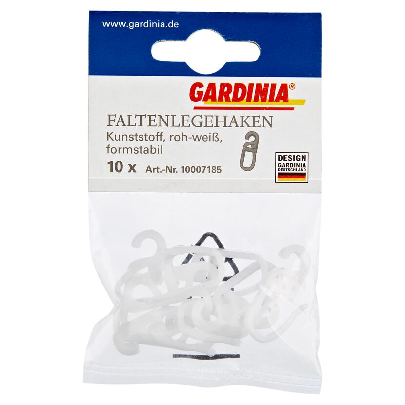 Gardina Faltenlegehaken aus Kunststoff, roh-weiß