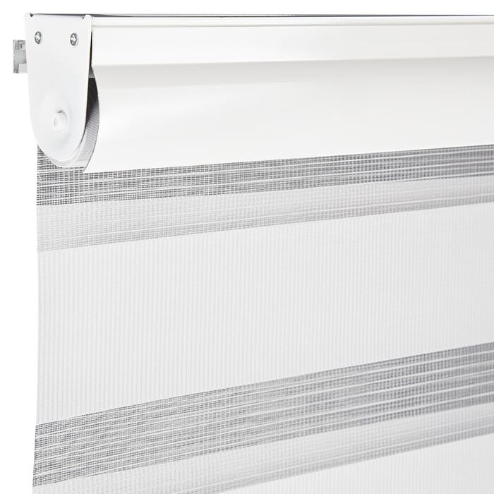 Doppelrollo mit Kassette grau 140 x 160 cm