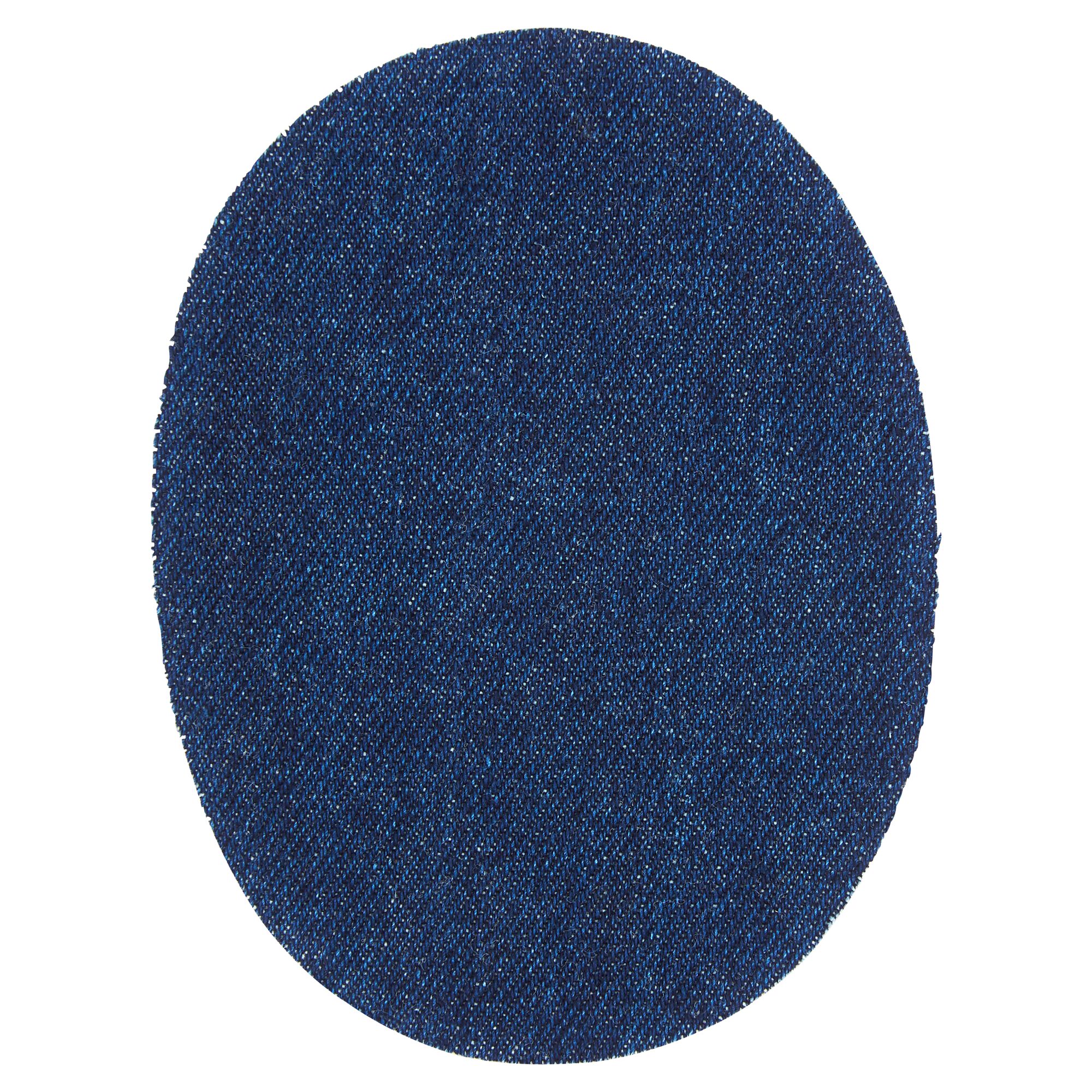 Blauer, ovaler Flicken zum Aufbügeln