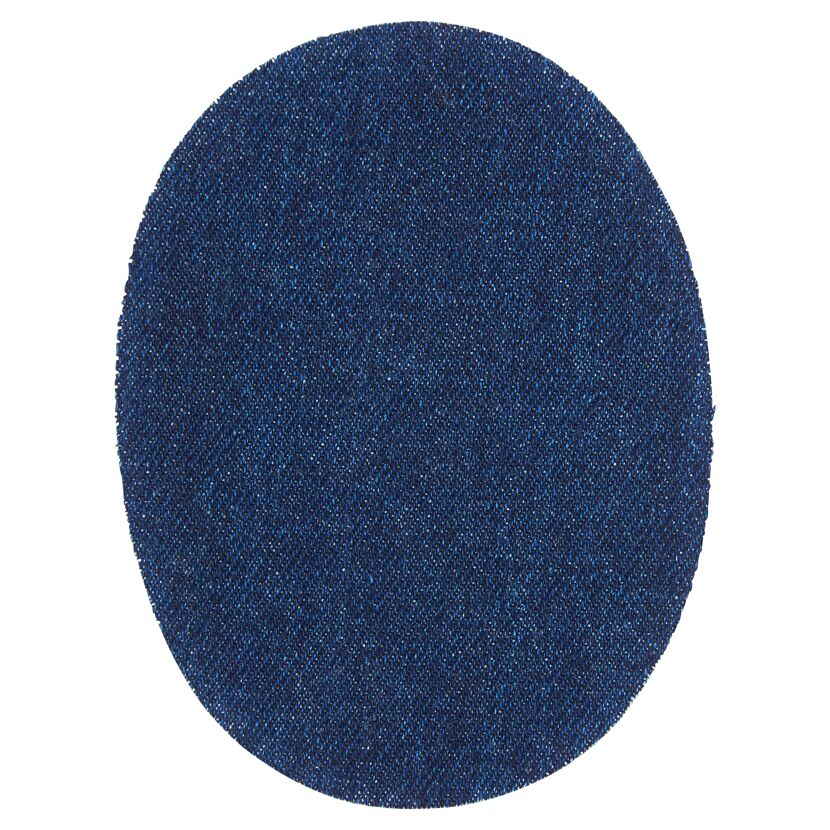 Blauer, ovaler Flicken zum Aufbügeln
