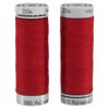 Zwei Rollen rotes Nähgarn, 100 % Polyester