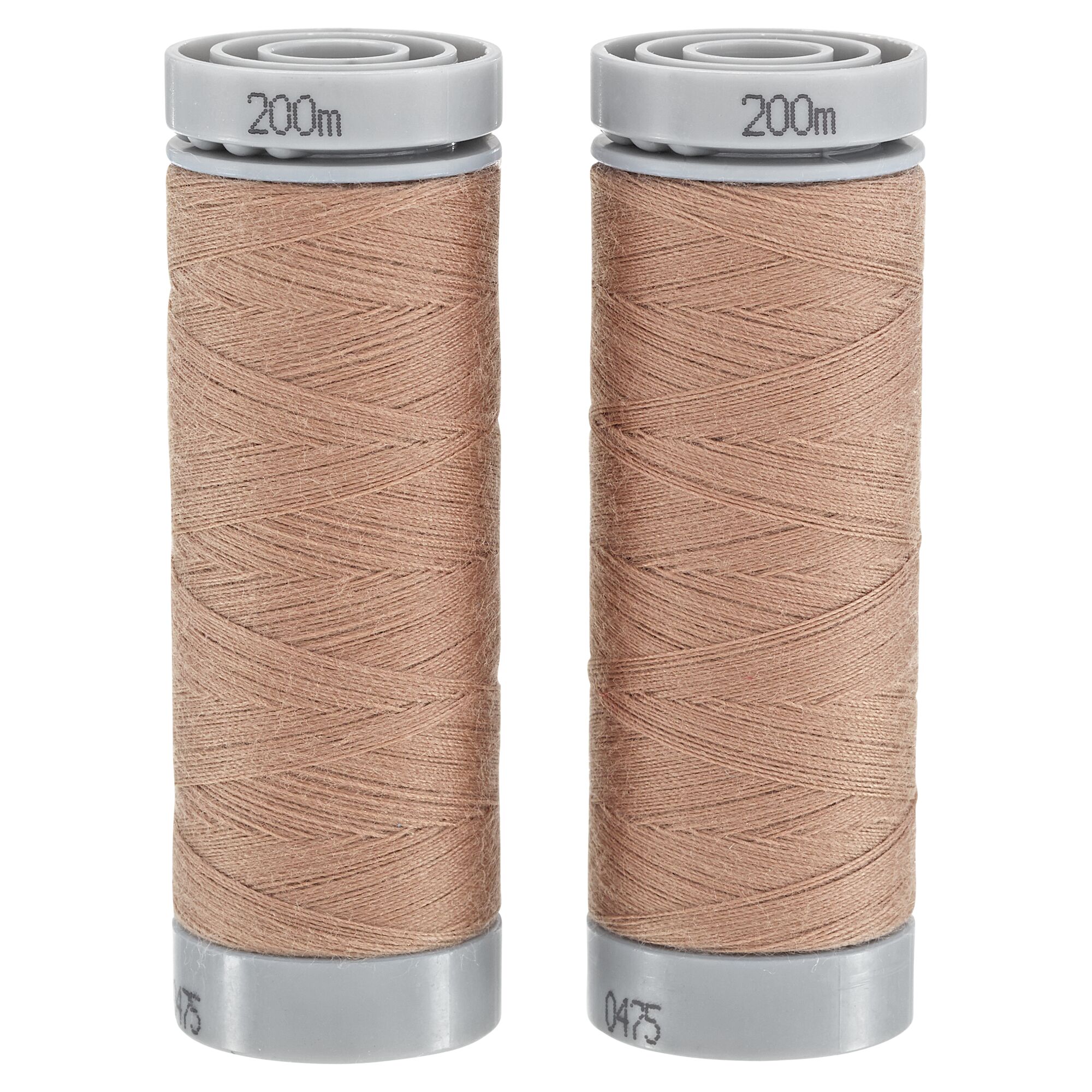 Zwei beige Garnrollen