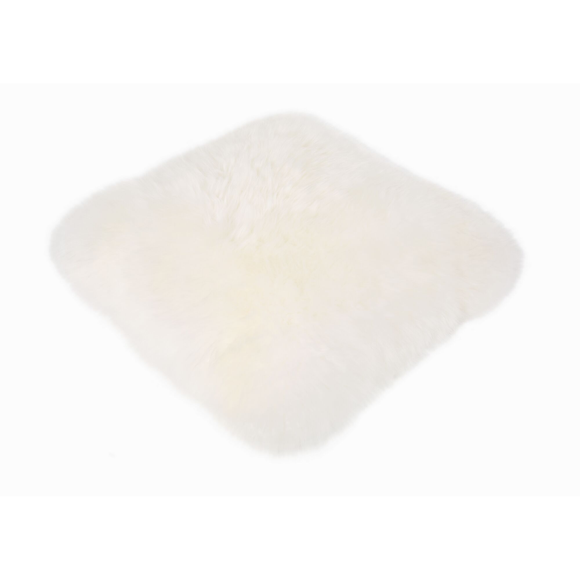 weißes Schaffellkissen