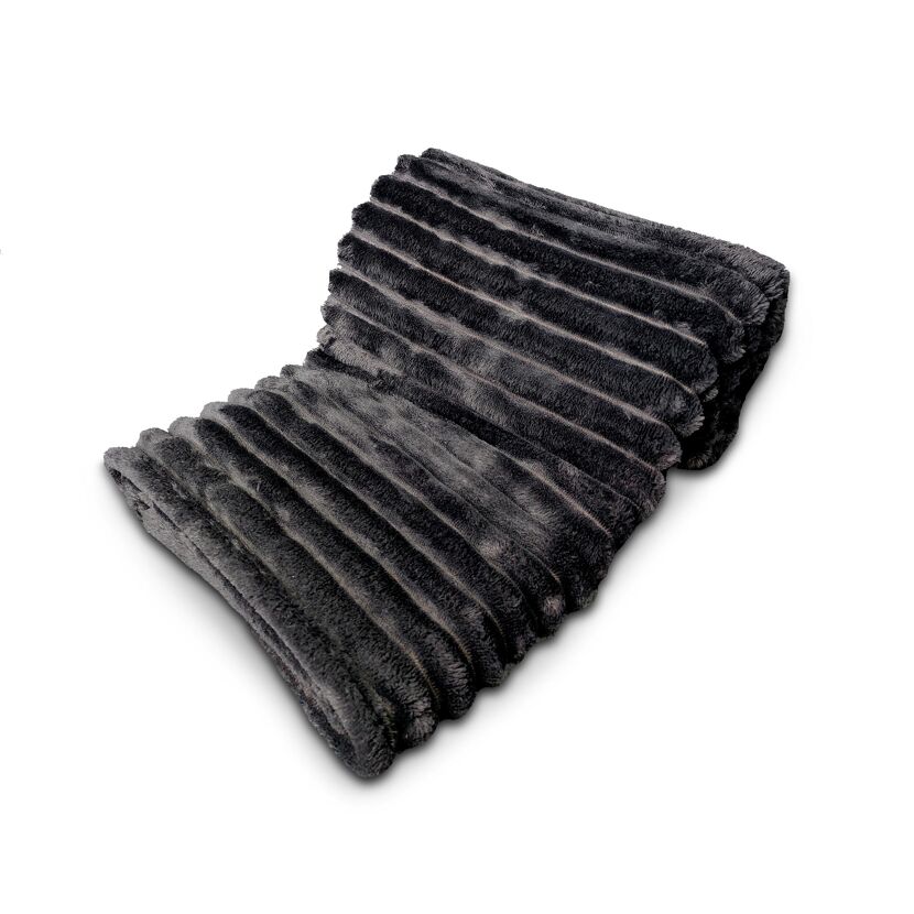 Wohndecke Cord grau 130 x 170 cm