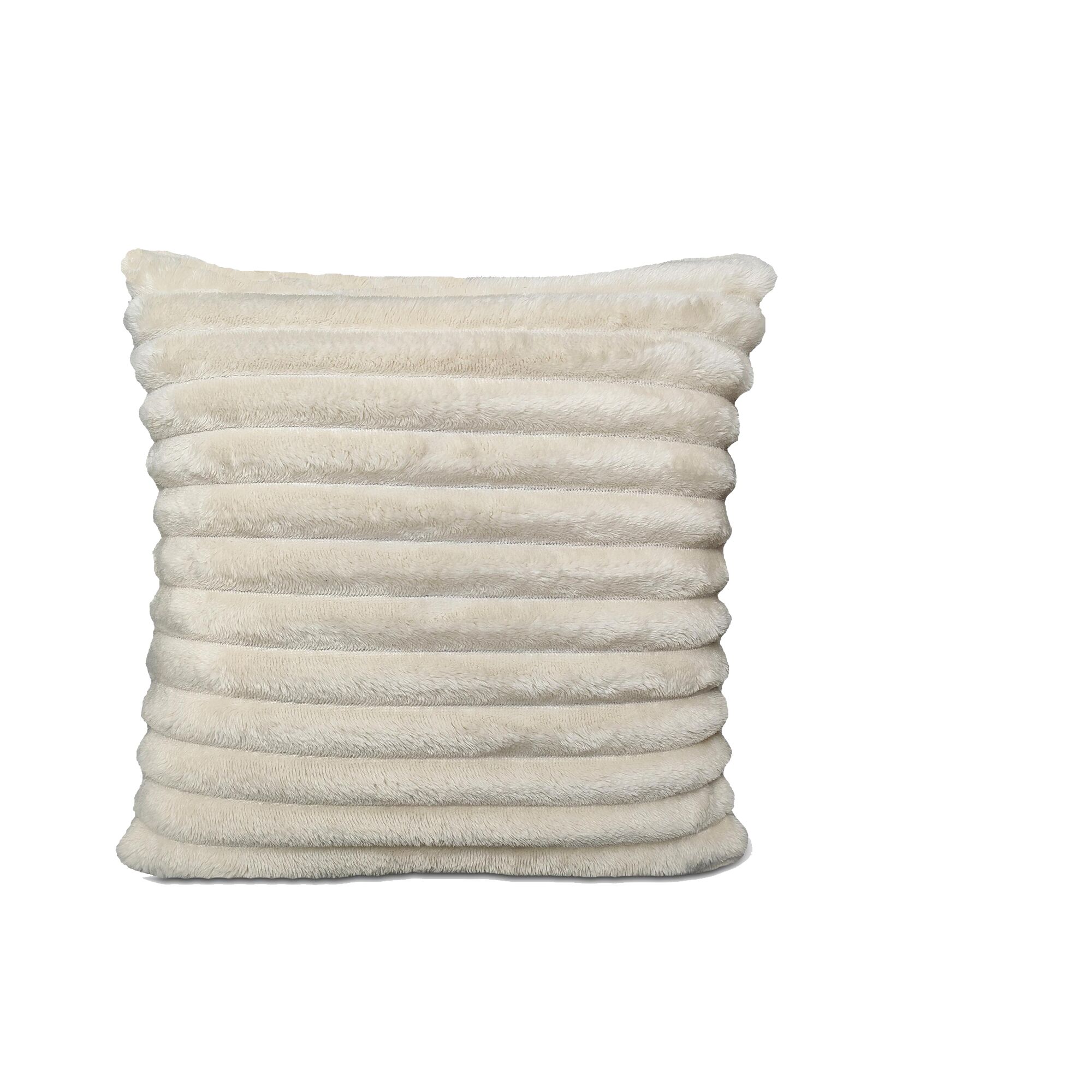 Cremefarbenes Kissen mit Cordstruktur.