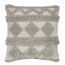 Graues Kissen "Inessa" mit geometrischem Muster