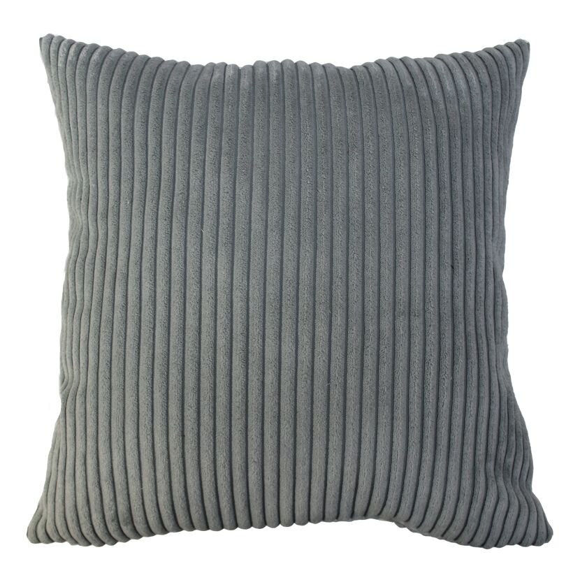 Kissen 'Cord' grau 45 x 45 cm