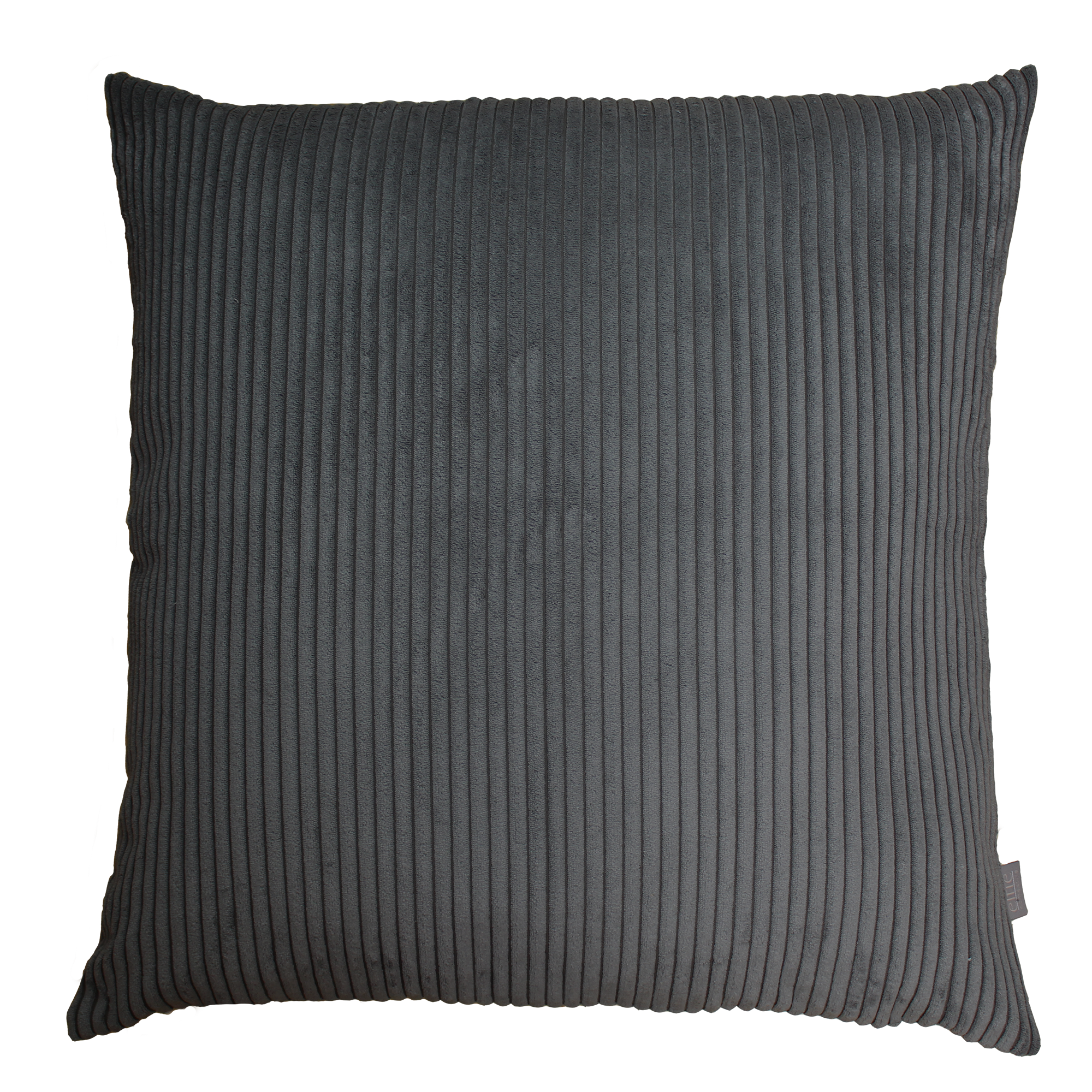 Kissen 'Cord' dunkelgrau 65 x 65 cm