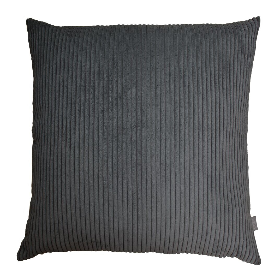 Kissen 'Cord' dunkelgrau 65 x 65 cm