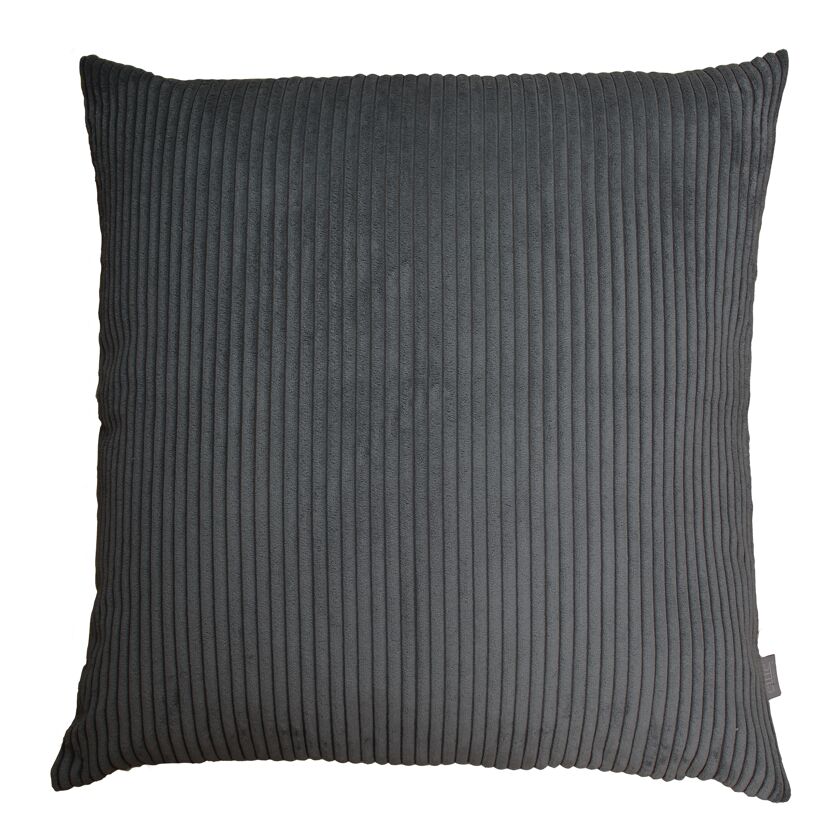 Kissen 'Cord' dunkelgrau 65 x 65 cm