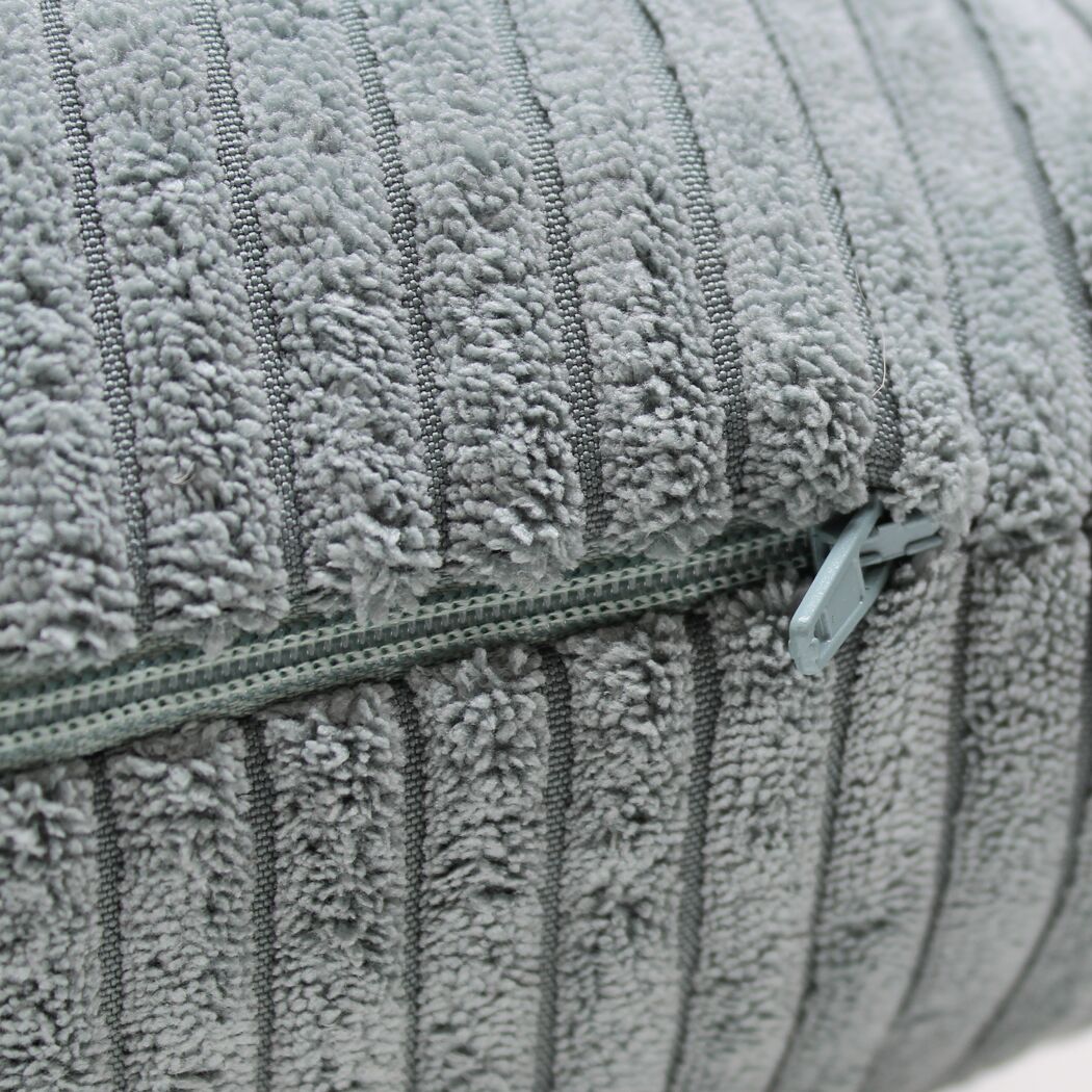 Kissen 'Cord aqua' hellblau 65 x 65 cm