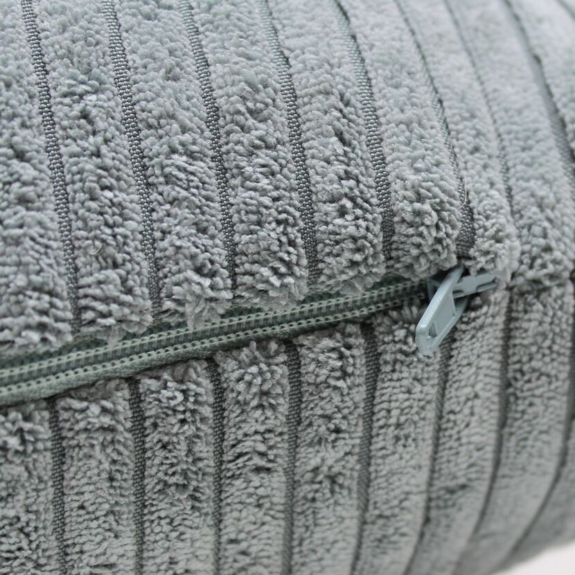 Kissen 'Cord aqua' hellblau 65 x 65 cm