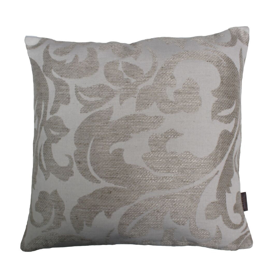 Kissen 'Jaquard Ranke' silbergrau 45 x 45 cm