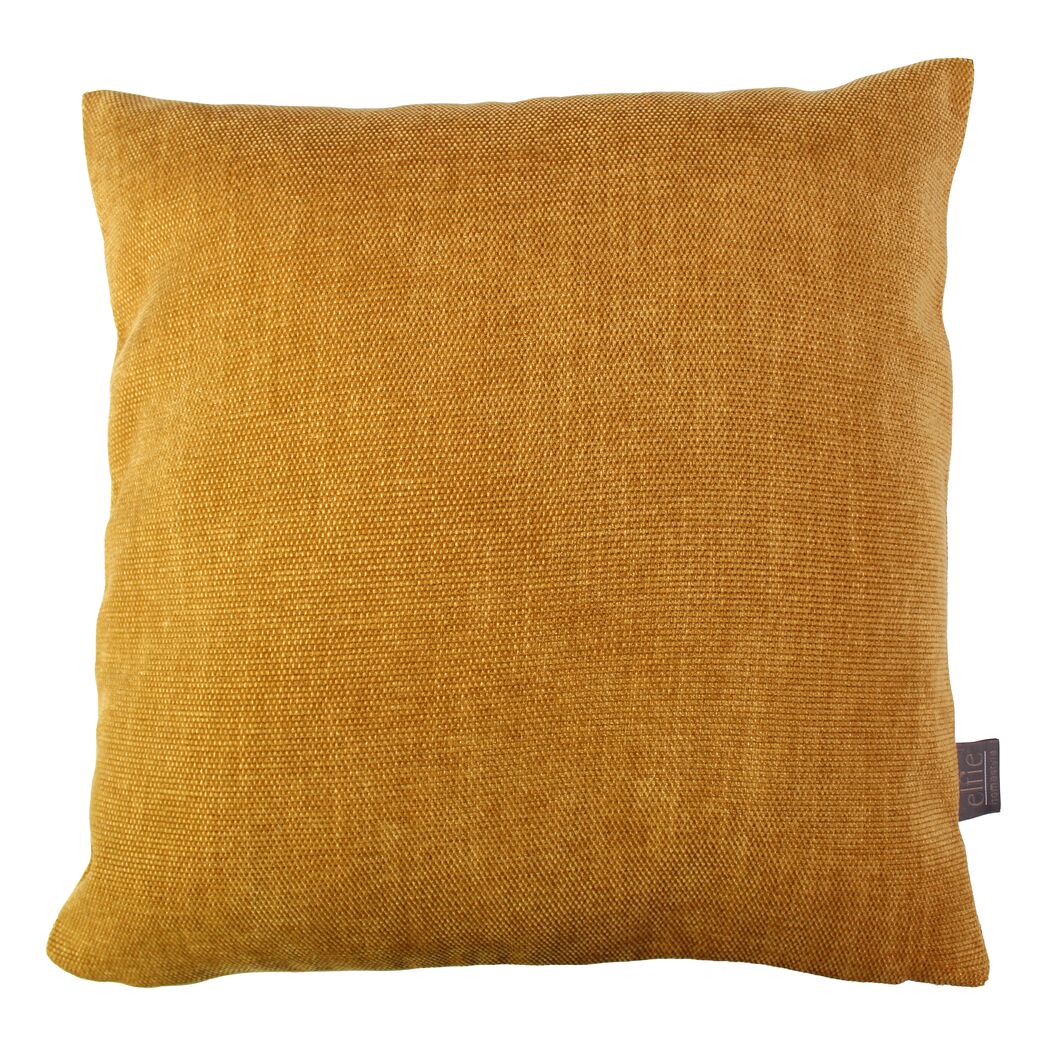 Kissen 'Struktur' senffarben 45 x 45 cm