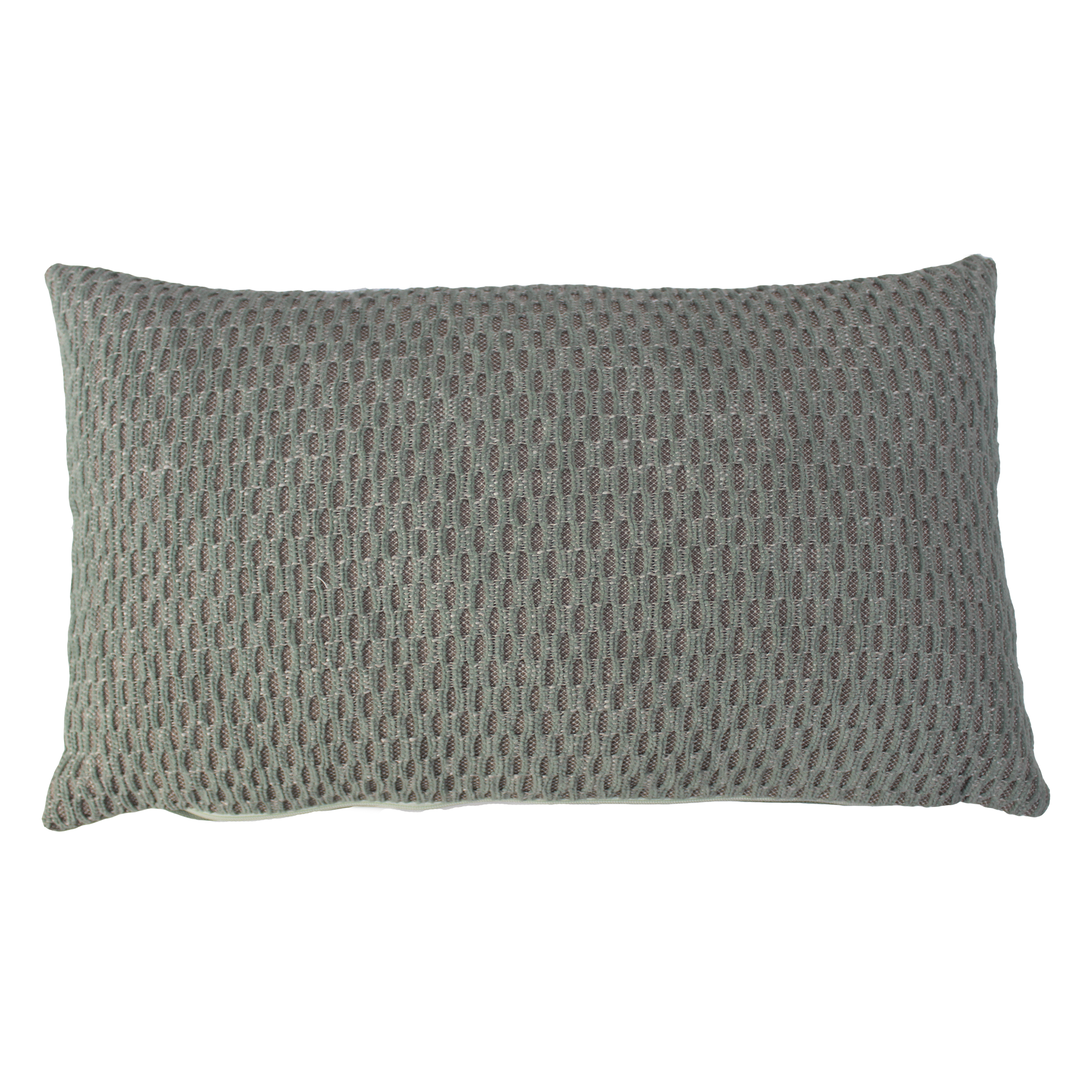 Kissen 'Wabe' grün/grau 30 x 50 cm