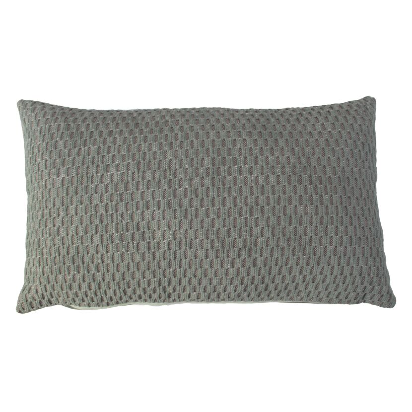 Kissen 'Wabe' grün/grau 30 x 50 cm