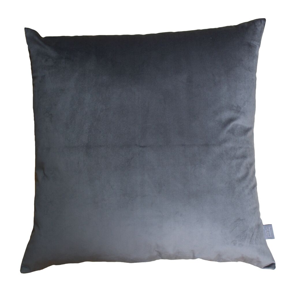 Kissen 'Samt' dunkelgrau 65 x 65 cm
